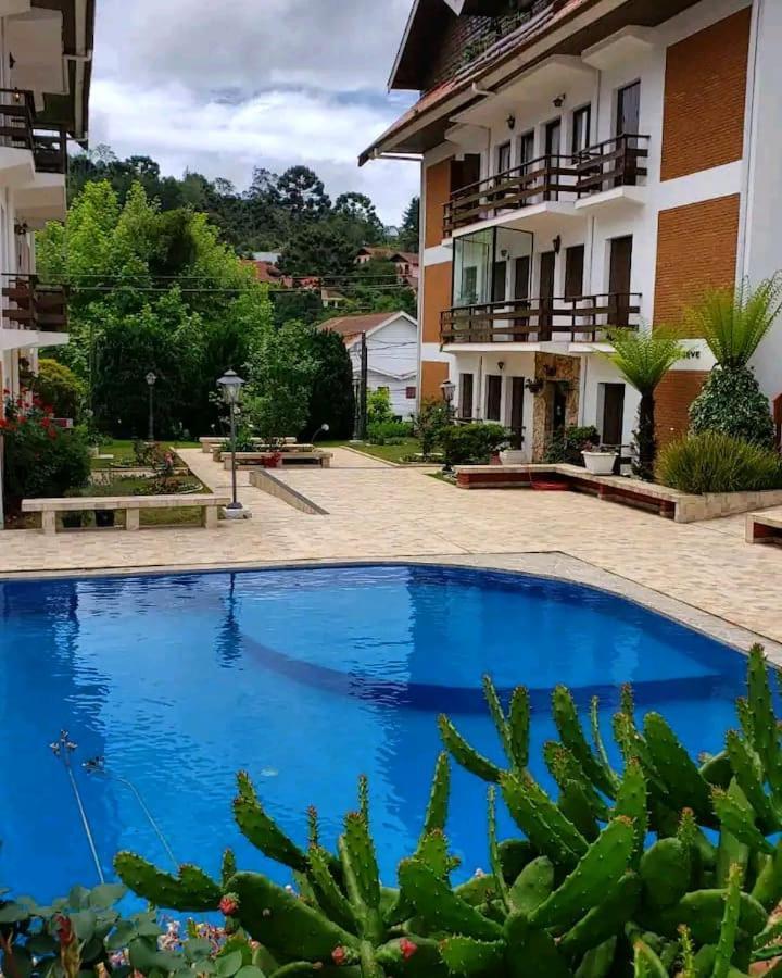 Apartamento Ideal de ir caminhando ao Capivari Campos do Jordão Exterior foto